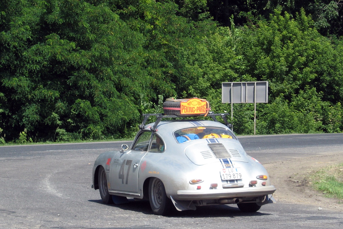 Швейцария, № LU 179879 — Porsche 356A '55-59; Ралли Пекин — Париж (Швейцария)