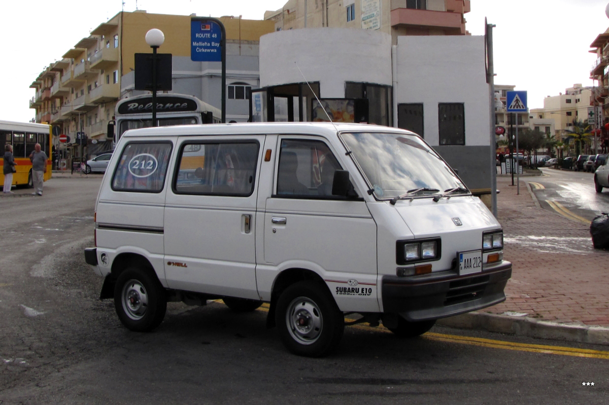 Мальта, № AAA 212 — Subaru Sambar (4G) '82-90