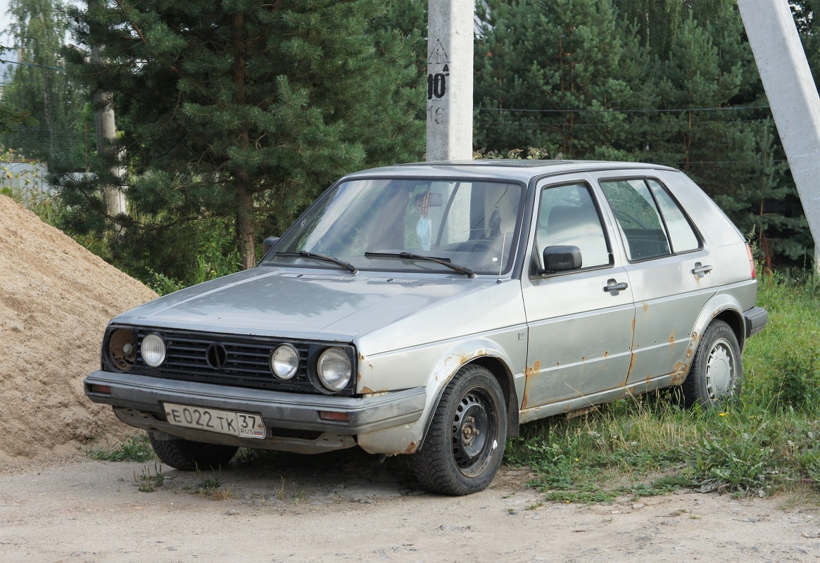 Ивановская область, № Е 022 ТК 37 — Volkswagen Golf (Typ 19) '83-92