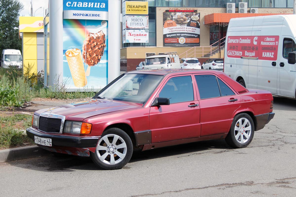 Удмуртия, № Т 348 НЕ 43 — Mercedes-Benz (W201) '82-93