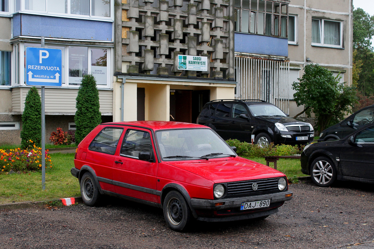 Литва, № DAJ 890 — Volkswagen Golf (Typ 19) '83-92