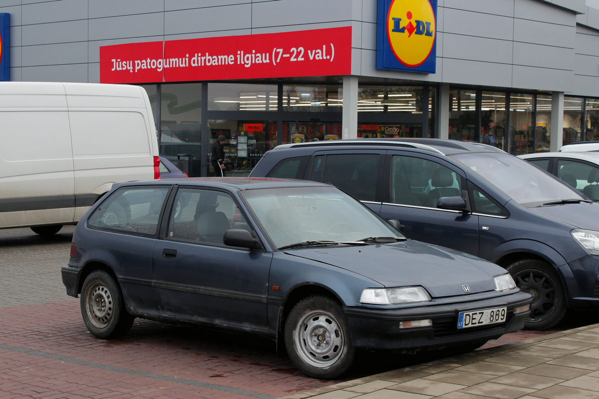 Литва, № DEZ 869 — Honda Civic (4G) '87-91