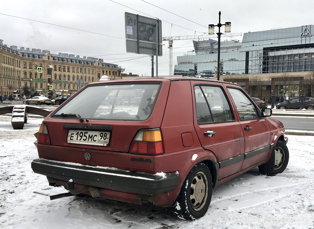 Санкт-Петербург, № Е 195 МС 98 — Volkswagen Golf (Typ 19) '83-92