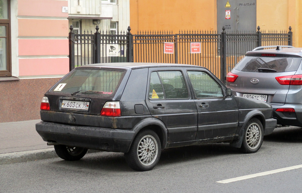 Санкт-Петербург, № К 603 СК 98 — Volkswagen Golf (Typ 19) '83-92