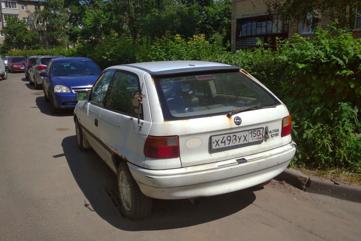 Московская область, № Х 498 УХ 150 — Opel Astra (F) '91-98