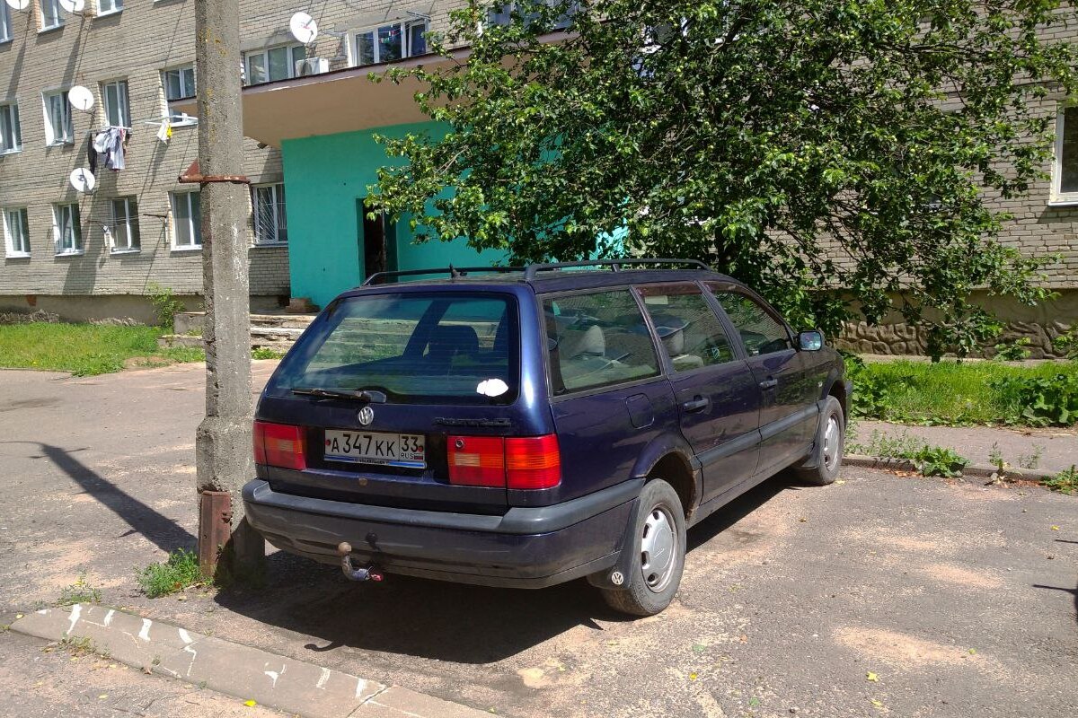Московская область, № А 347 КК 33 — Volkswagen Passat (B4) '93-97; Владимирская область — Вне региона
