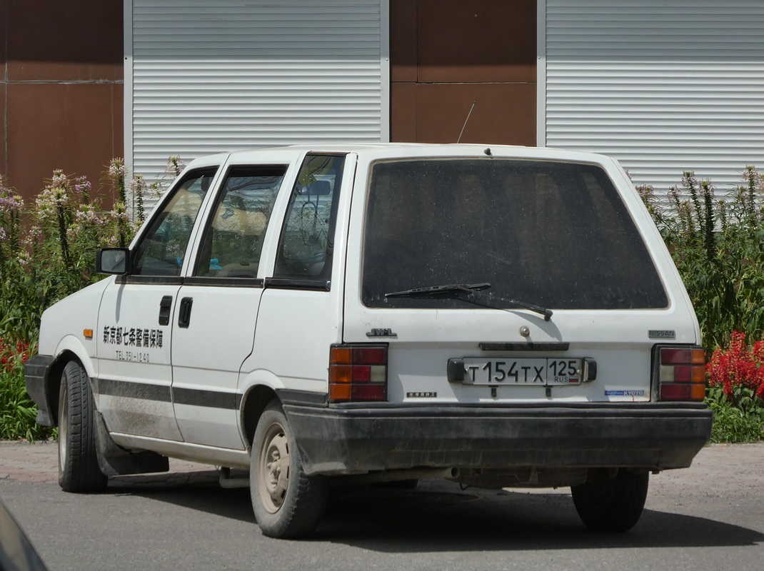 Приморский край, № Т 154 ТХ 125 — Nissan Prairie/Stanza Wagon (M10) '82-88