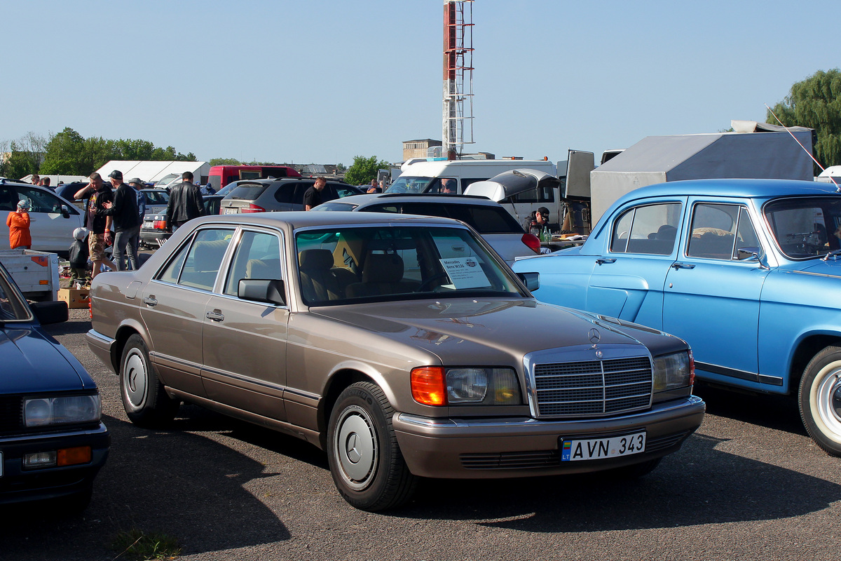 Литва, № AVN 343 — Mercedes-Benz (W126) '79-91; Литва — Retro mugė 2023