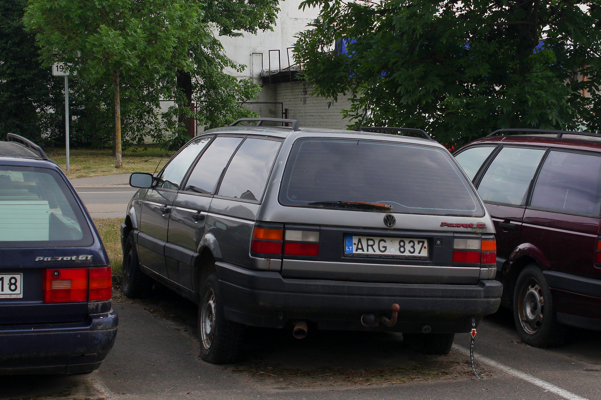 Литва, № ARG 837 — Volkswagen Passat (B3) '88-93
