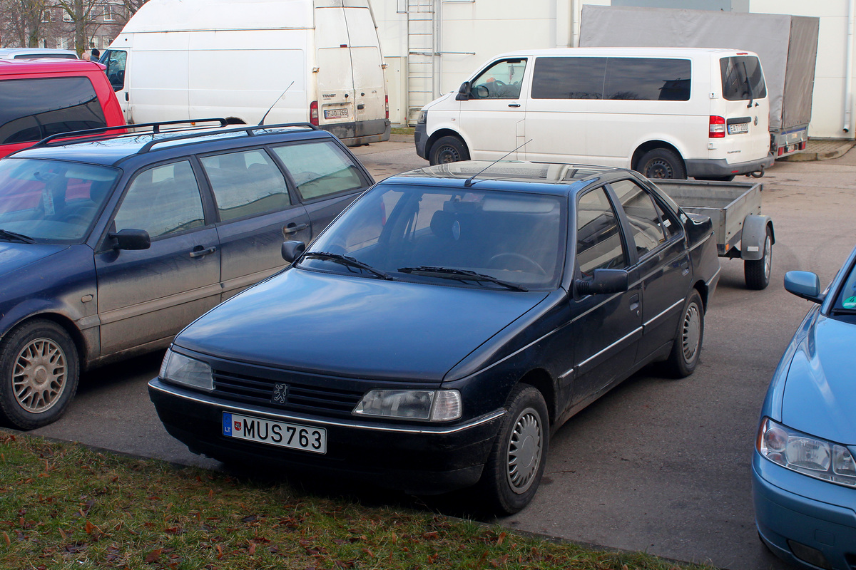 Литва, № MUS 763 — Peugeot 405 '87-93; Литва — Retro mugė 2024 žiema