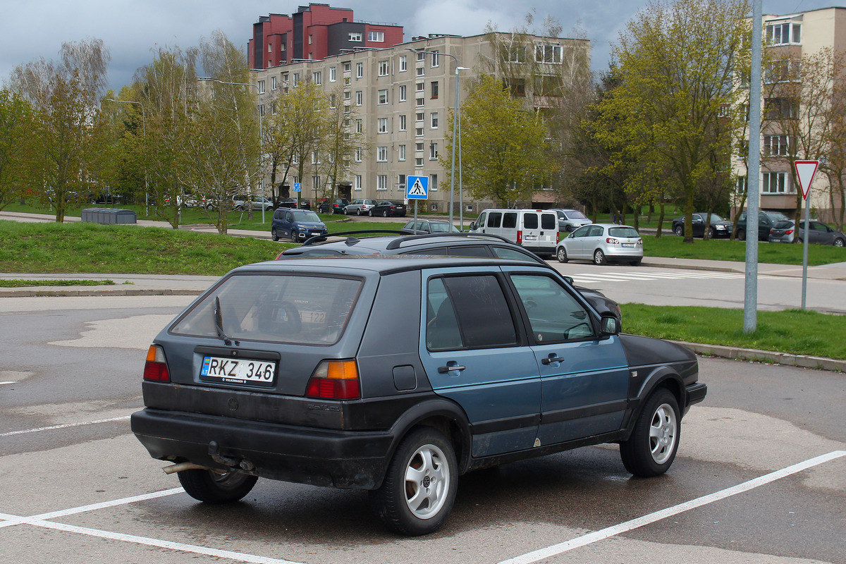 Литва, № RKZ 346 — Volkswagen Golf (Typ 19) '83-92
