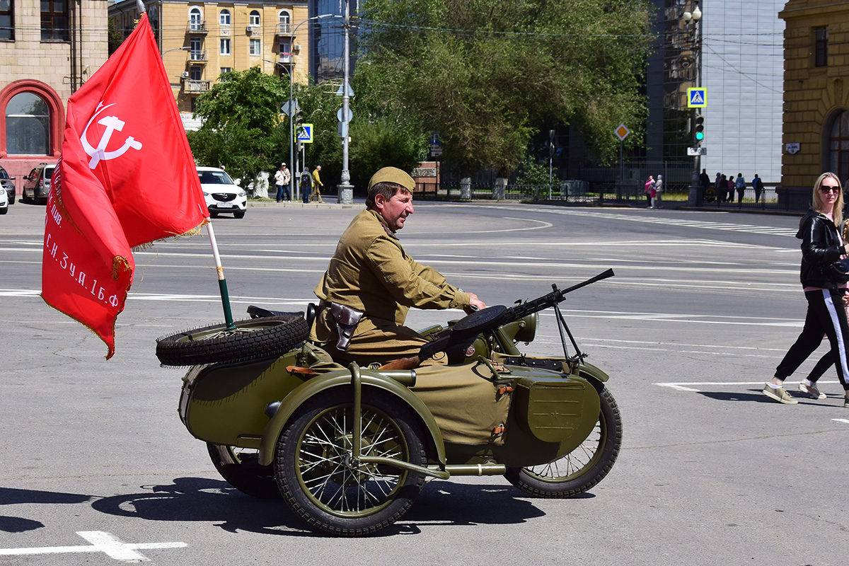 Волгоградская область, № 6771 АМ 34 — ИМЗ М-72 '41-60; Волгоградская область — День Победы 9 мая 2024