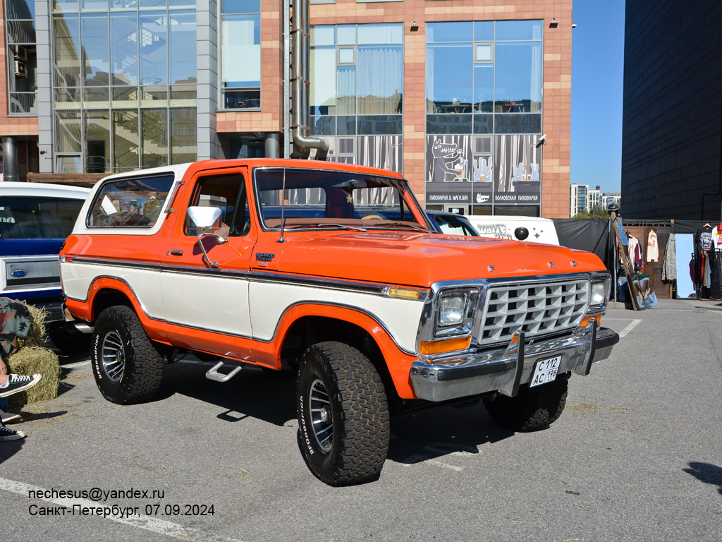 Санкт-Петербург, № С 112 АС 198 — Ford Bronco (2G) '77-79; Санкт-Петербург — Выставка классических и кастомных автомобилей и мотоциклов "Original Meet 2024"