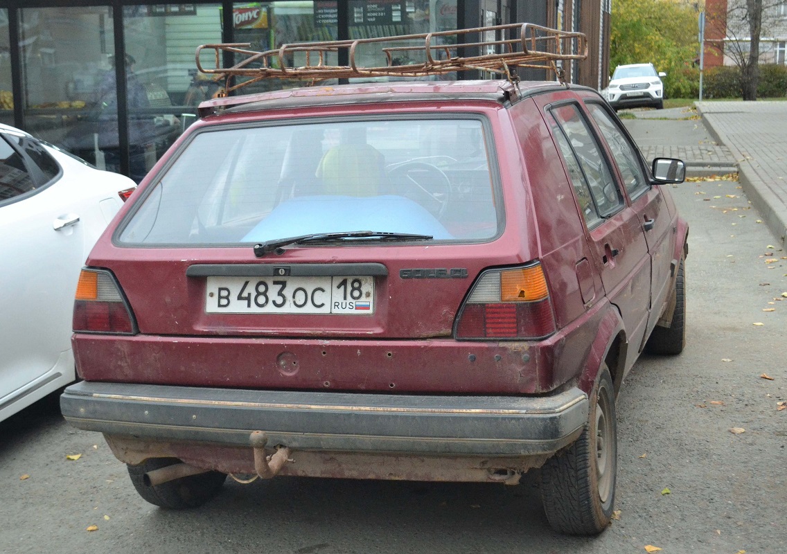 Удмуртия, № В 483 ОС 18 — Volkswagen Golf (Typ 19) '83-92