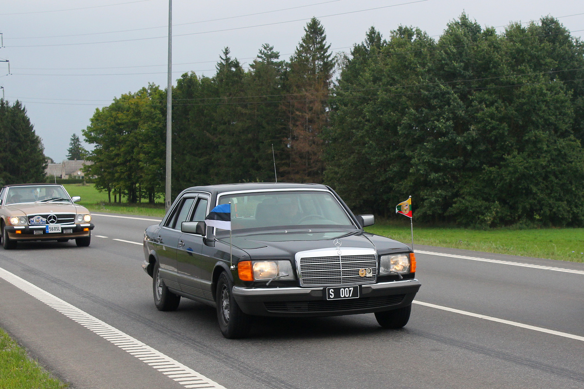 Эстония, № S 007 — Mercedes-Benz (W126) '79-91; Литва — Baltijos kelias 35