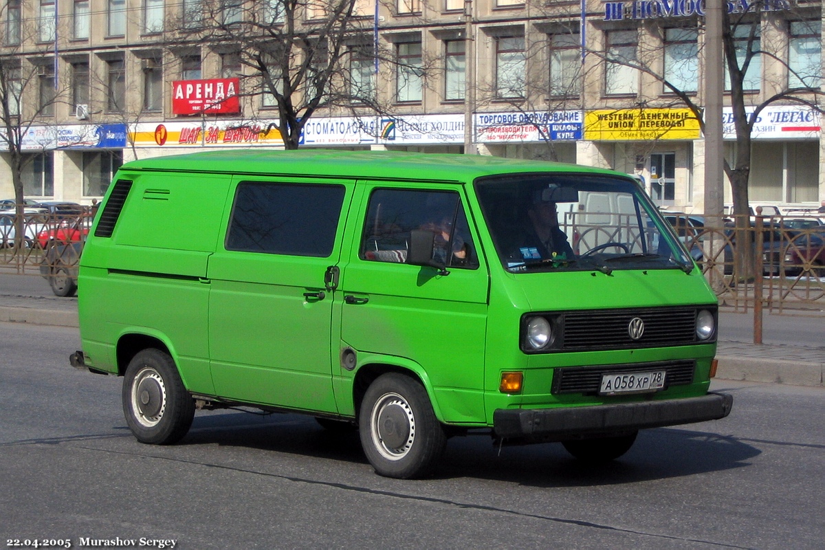Санкт-Петербург, № А 058 ХР 78 — Volkswagen Typ 2 (Т3) '79-92