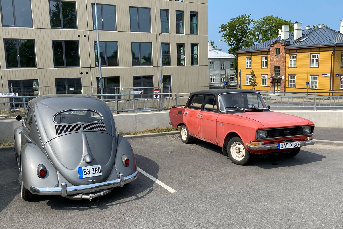 Эстония, № 53 ZRD — Volkswagen Käfer (общая модель); Эстония, № 245 XSG — Москвич-2140 '76-88