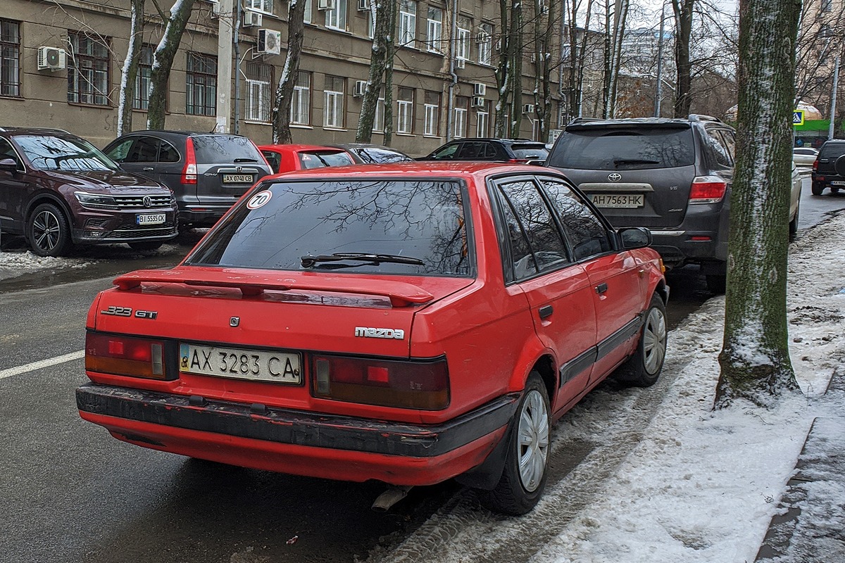 Харьковская область, № AX 3283 CA — Mazda 323 (BF) '86-94