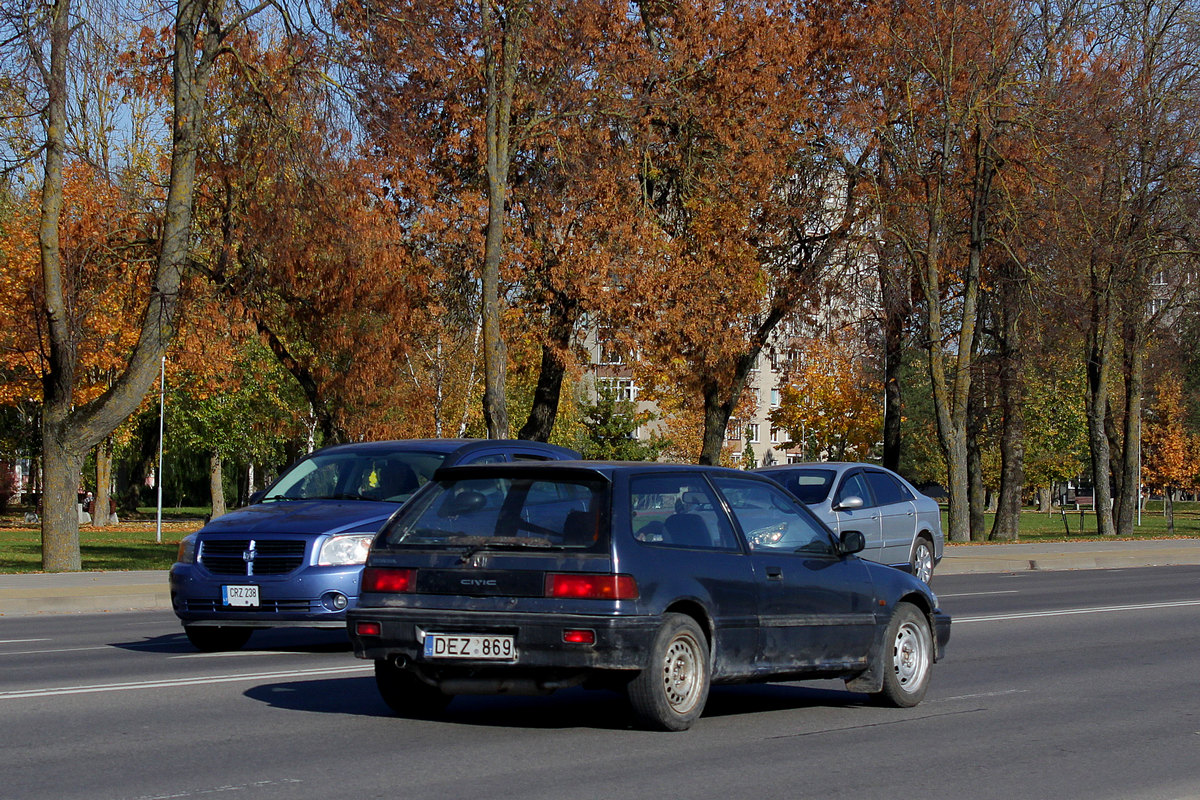 Литва, № DEZ 869 — Honda Civic (4G) '87-91