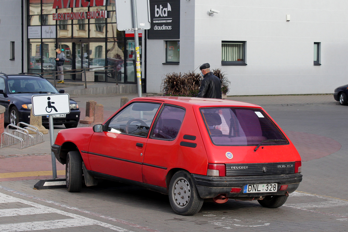 Литва, № DNL 328 — Peugeot 205 '83-98