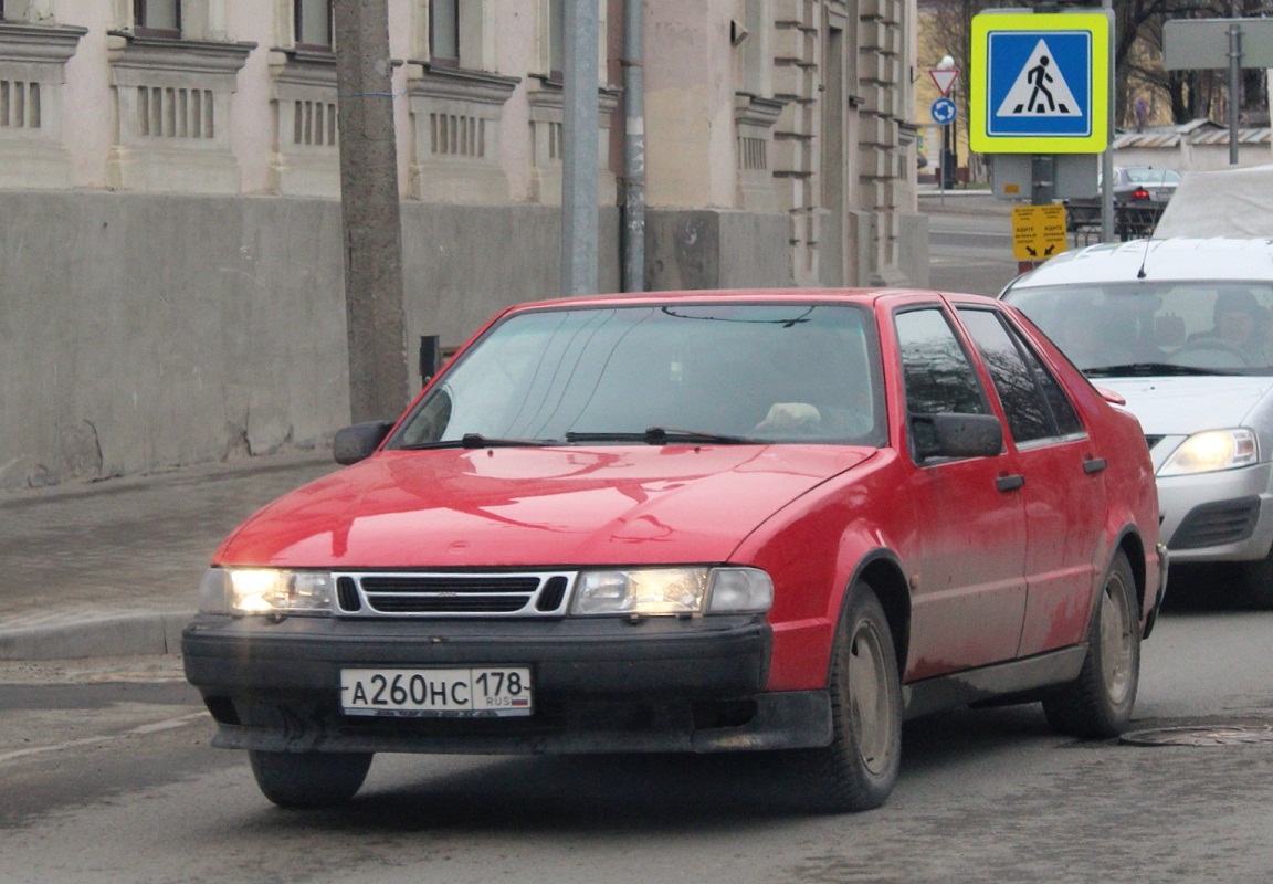 Псковская область, № А 260 НС 178 — Saab 9000 '84-98; Санкт-Петербург — Вне региона