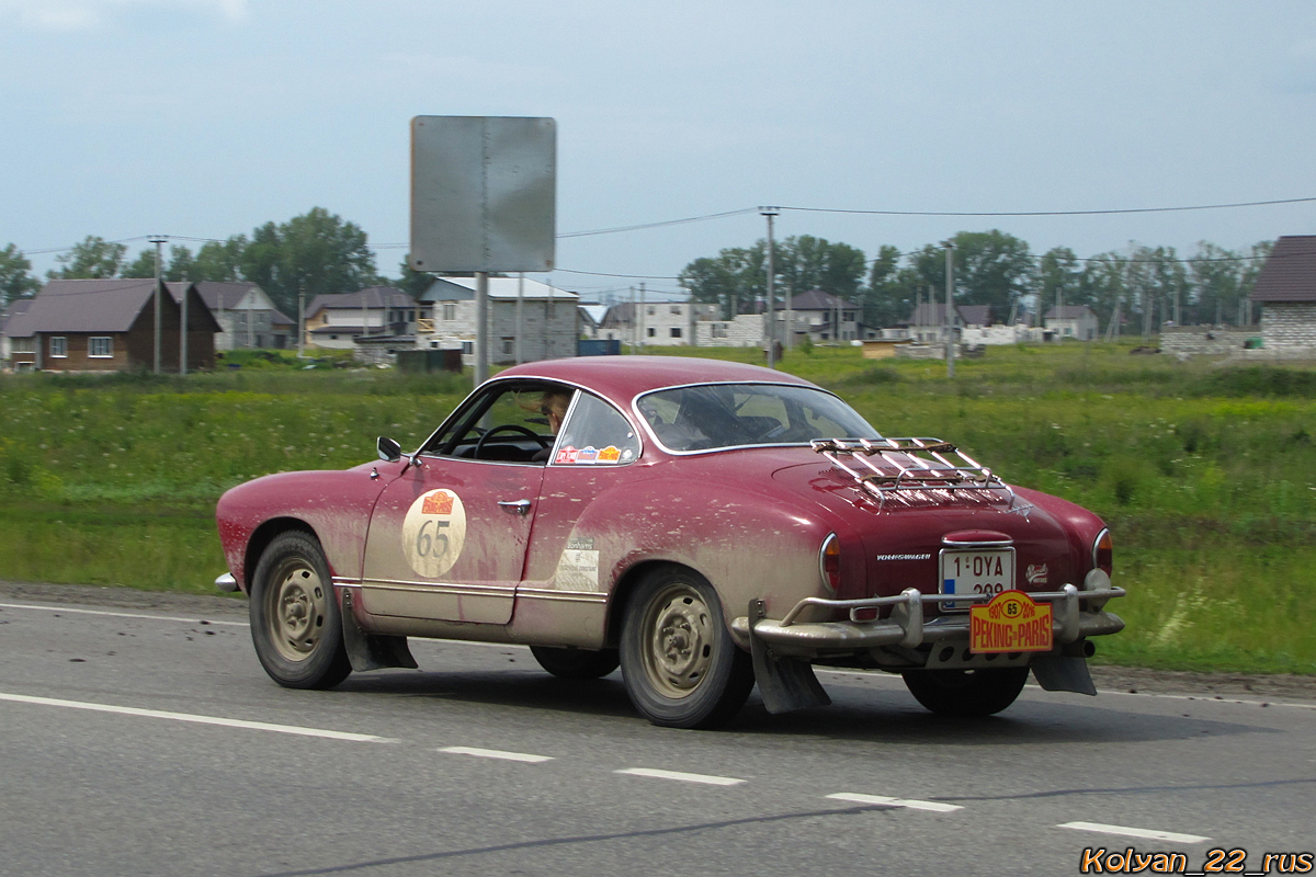 Германия, № 1-OYA-299 — Volkswagen Karmann-Ghia Typ 14 '55-75; Ралли Пекин — Париж (Алтайский край)