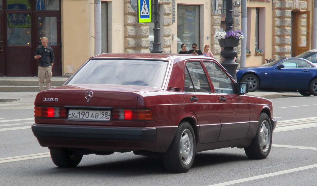 Санкт-Петербург, № У 190 АВ 98 — Mercedes-Benz (W201) '82-93