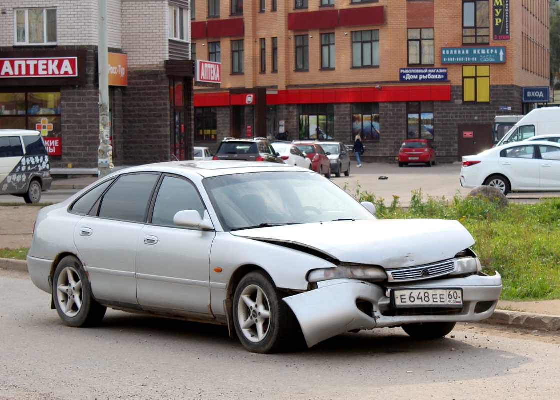 Псковская область, № Е 648 ЕЕ 60 — Mazda 626 (GE) '91-97