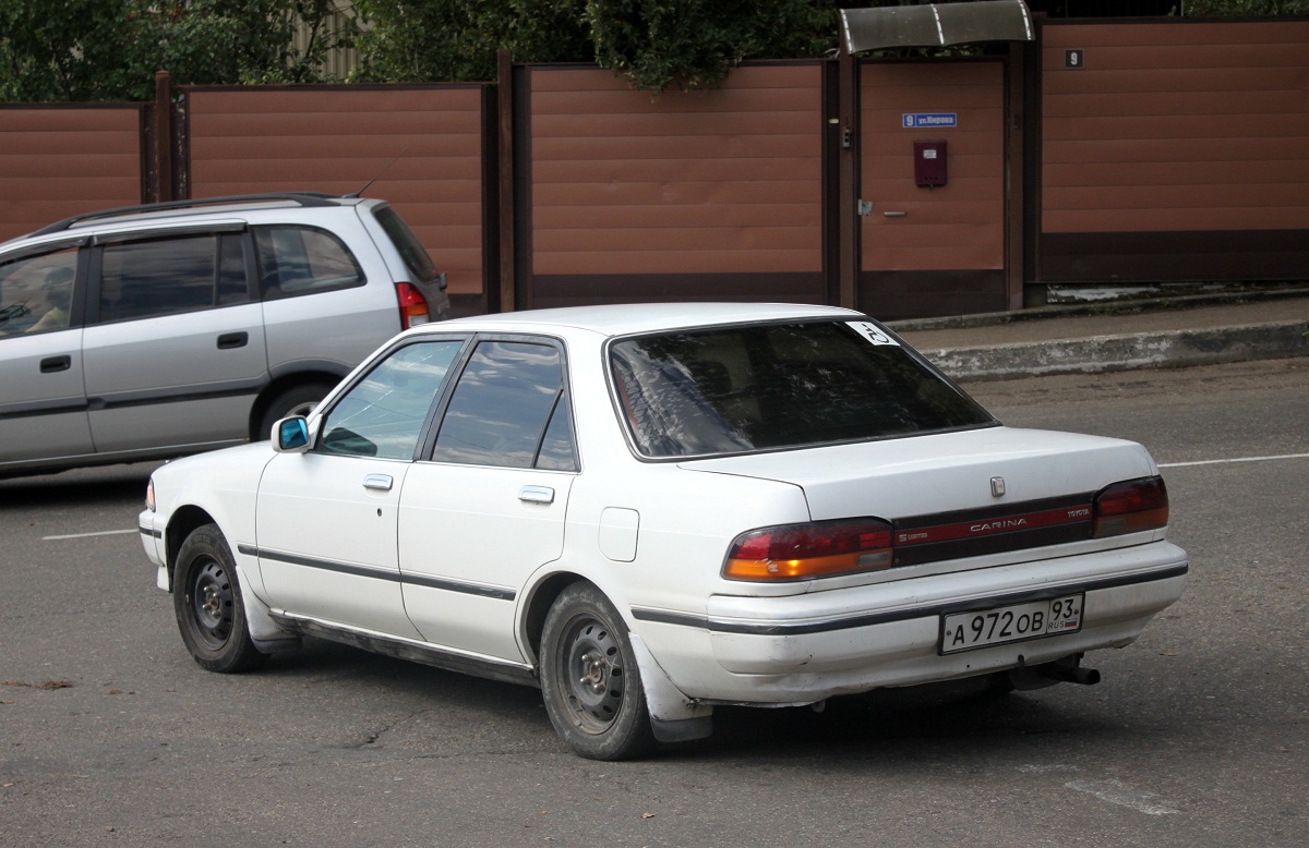 Краснодарский край, № А 972 ОВ 93 — Toyota Carina (T170) '88-92