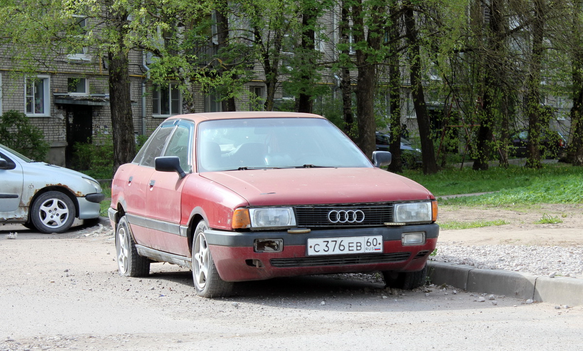 Псковская область, № С 376 ЕВ 60 — Audi 80 (B3) '86-91