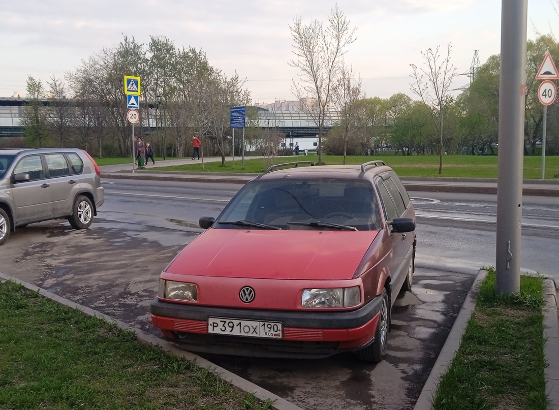 Московская область, № Р 391 ОХ 190 — Volkswagen Passat (B3) '88-93