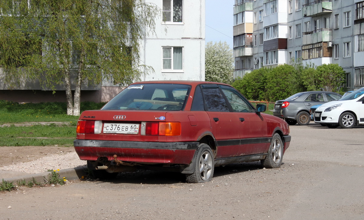 Псковская область, № С 376 ЕВ 60 — Audi 80 (B3) '86-91
