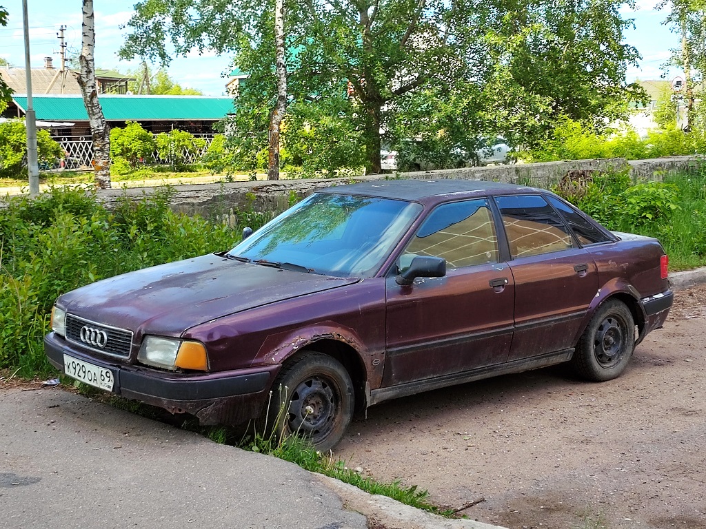 Тверская область, № К 929 ОА 69 — Audi 80 (B4) '91-96