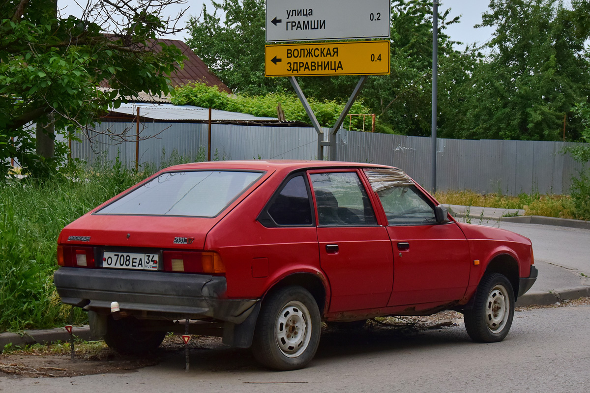 Волгоградская область, № О 708 ЕА 34 — Москвич-2141 '86-98