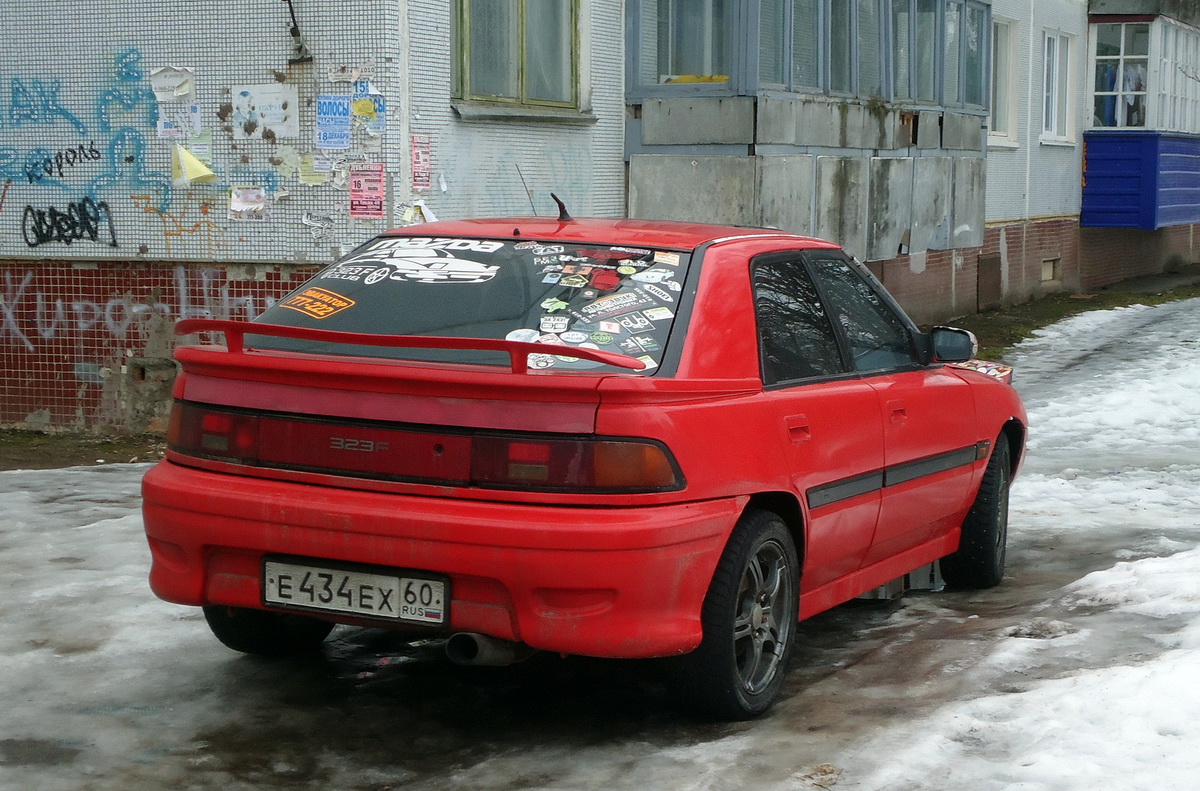 Псковская область, № Е 434 ЕХ 60 — Mazda 323 (BG) '89-94