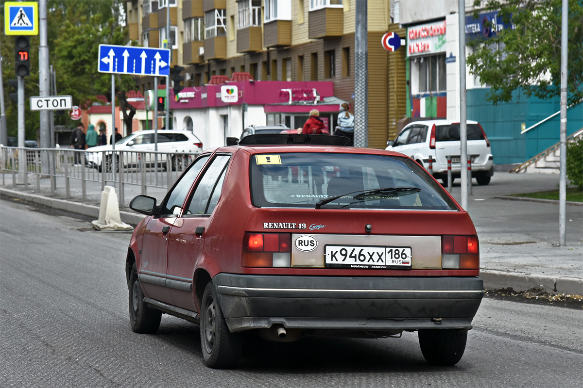 Тюменская область, № К 946 ХХ 186 — Renault 19 '88-92