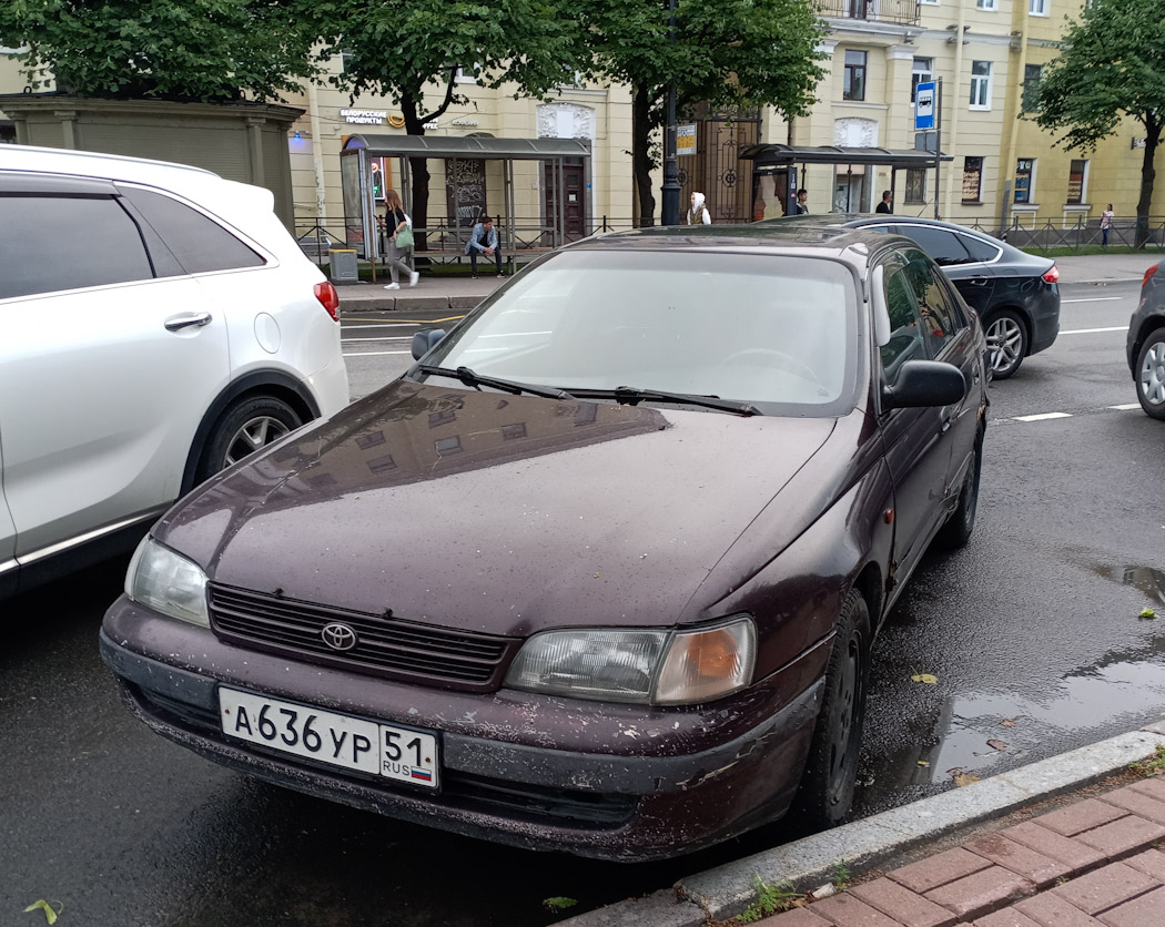 Мурманская область, № А 636 УР 51 — Toyota Carina E (T190) '92–97