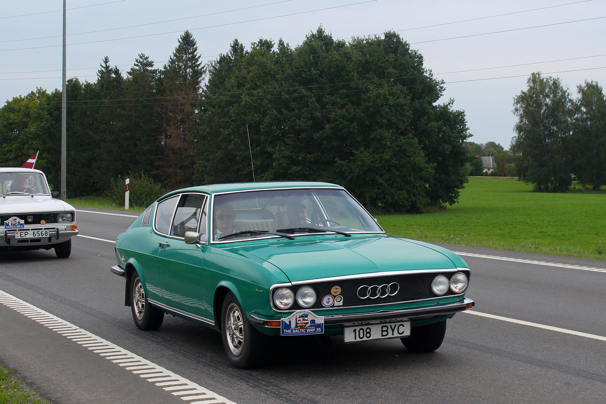 Эстония, № 108 BYC — Audi 100 Coupe S '68-76; Литва — Baltijos kelias 35