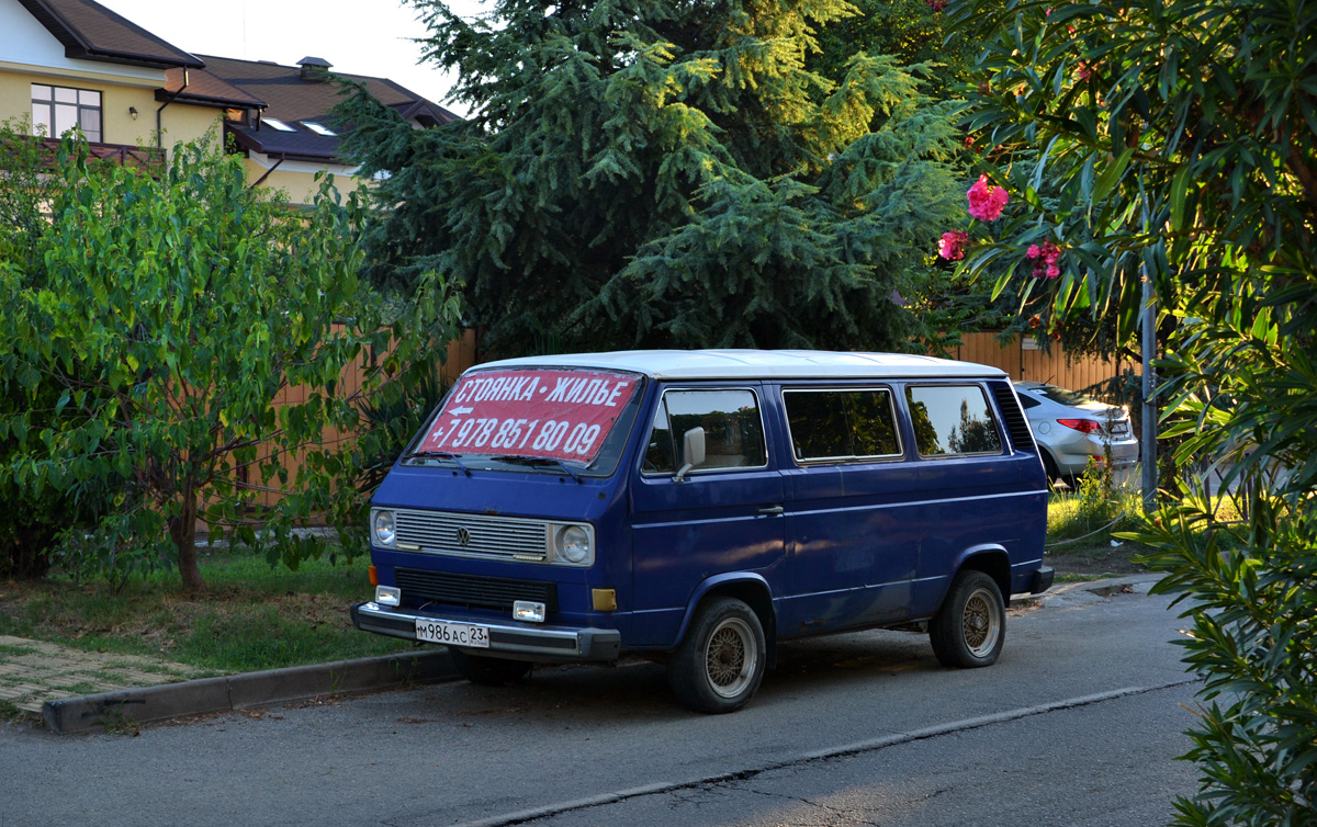 Краснодарский край, № М 986 АС 23 — Volkswagen Caravelle (T3) '81-92