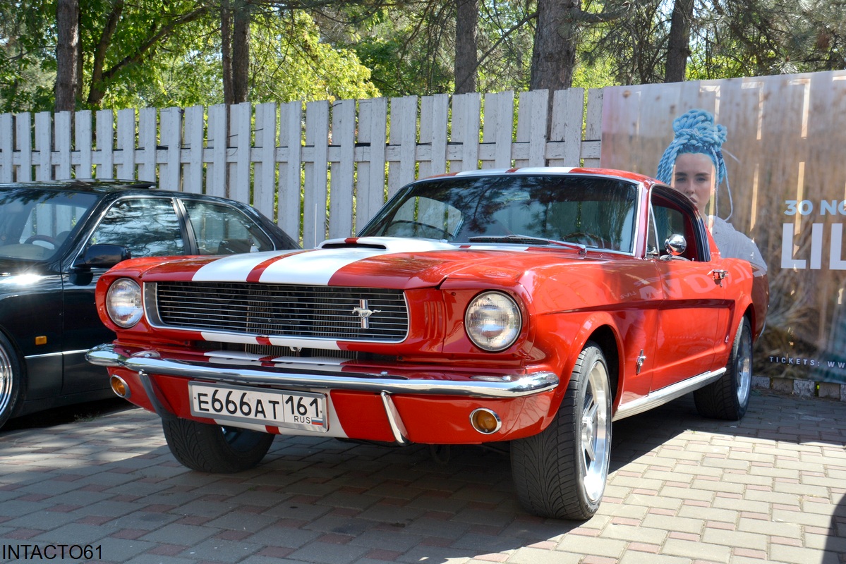 Ростовская область, № Е 666 АТ 161 — Ford Mustang (1G) '65-73; Ростовская область — Retro Motor Show_2024_Сентябрь