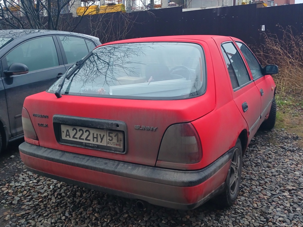 Мурманская область, № А 222 НУ 51 — Nissan Sunny (Y10) '90-00