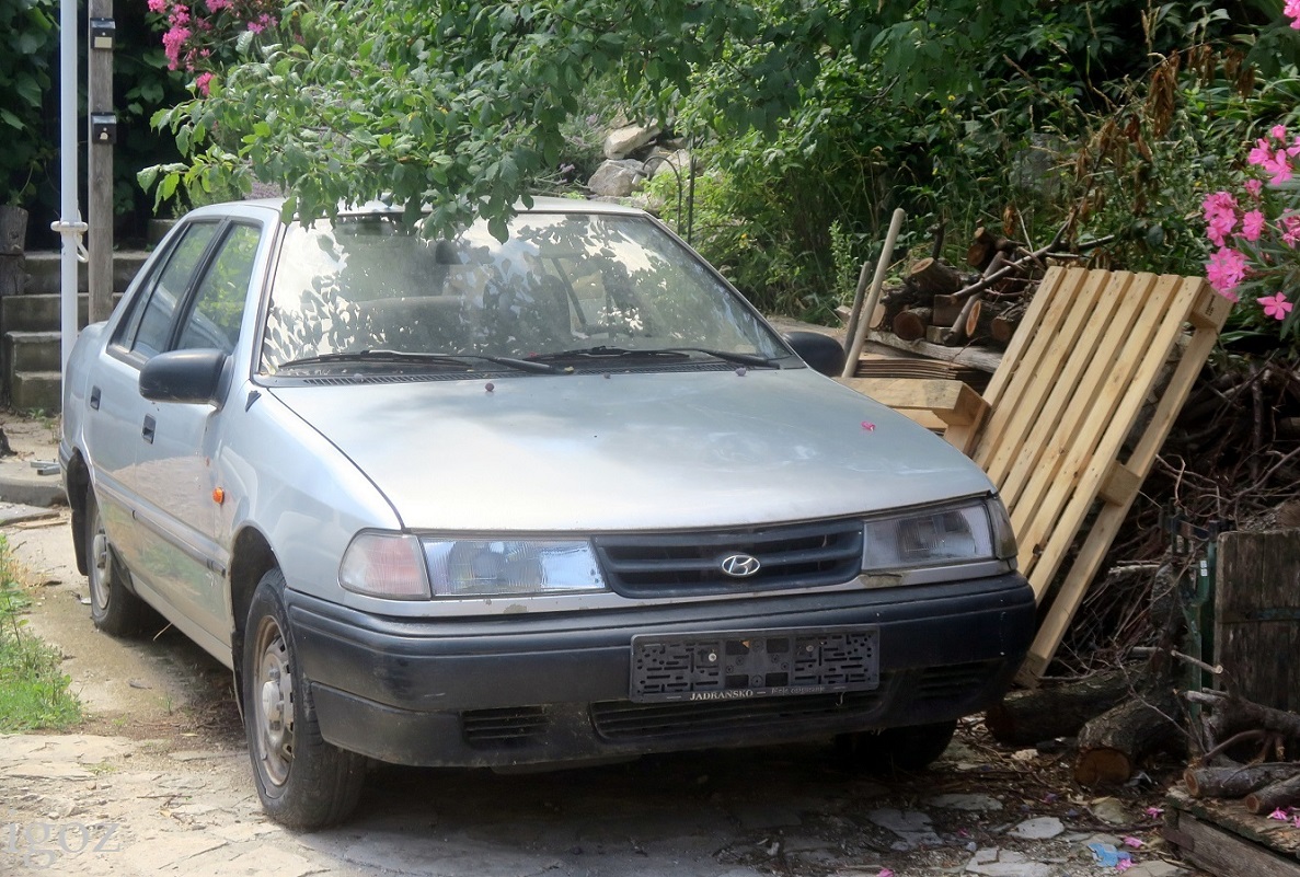 Хорватия, № (HR) U/N 0004 — Hyundai Pony (X2) '89-94