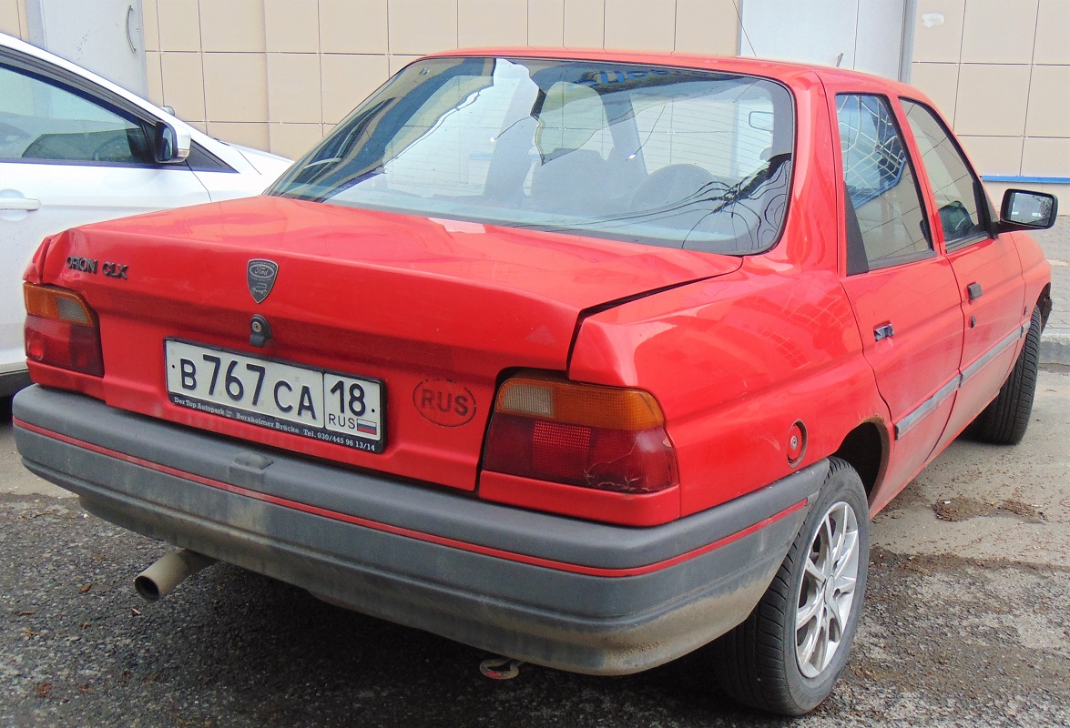 Удмуртия, № В 767 СА 18 — Ford Orion MkIII '90-93