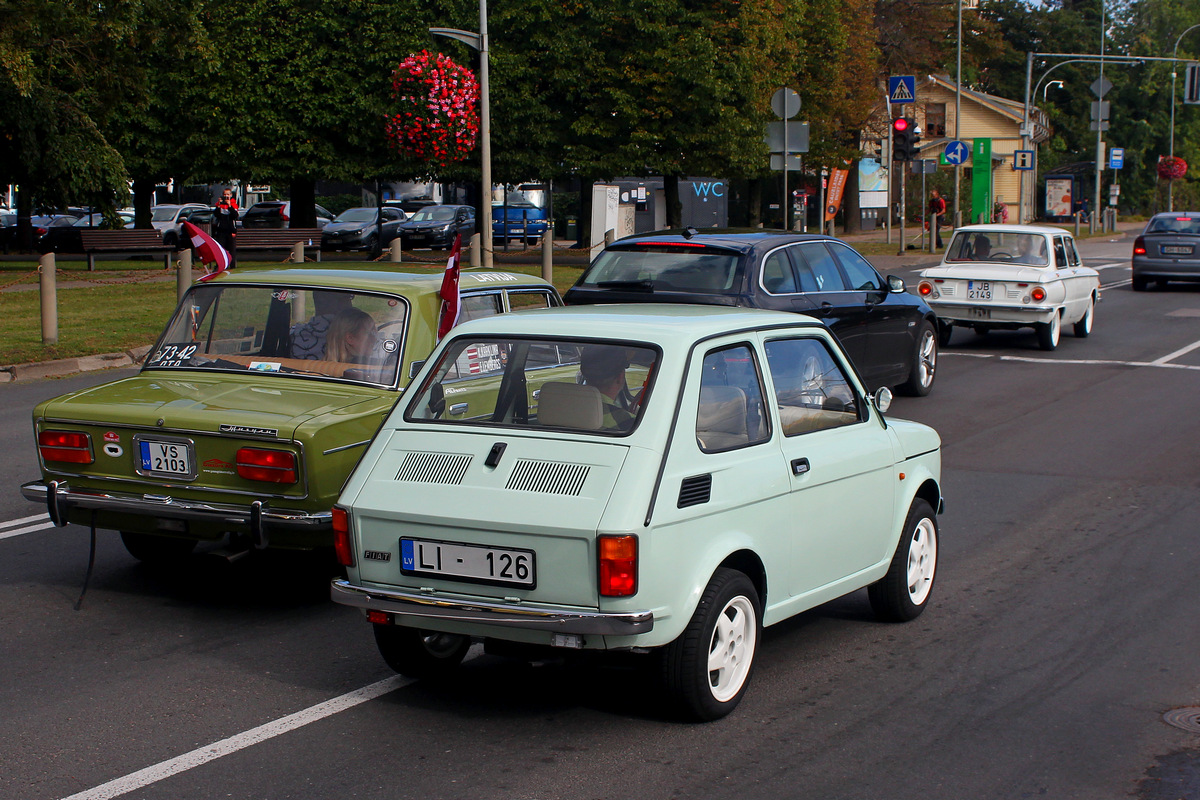 Латвия, № VS-2103 — ВАЗ-2103 '72-84; Латвия, № LI-126 — Polski FIAT 126p '73-00; Латвия — Retro Jūrmala 25