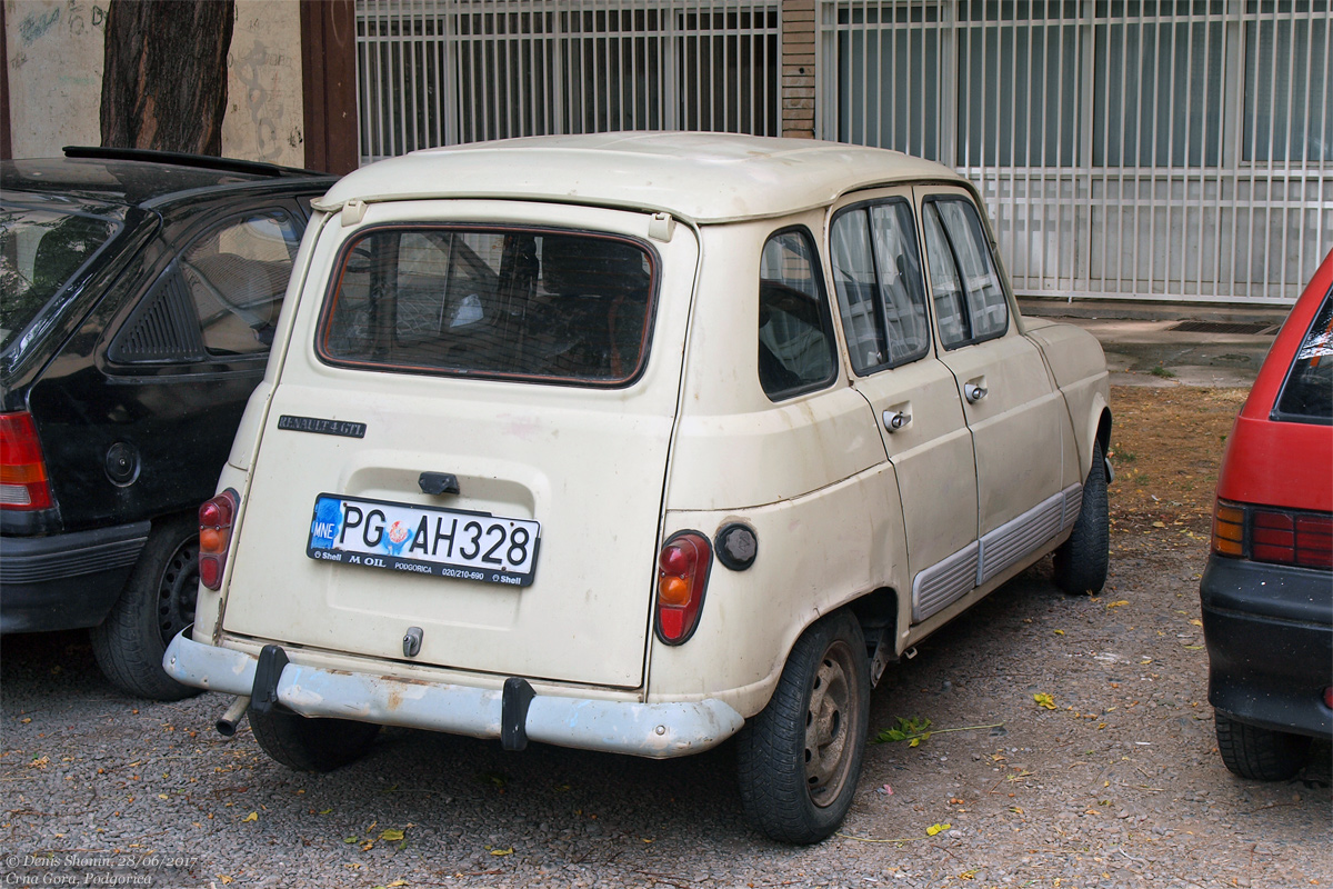 Черногория, № PG AH328 — Renault 4 TL '78-92