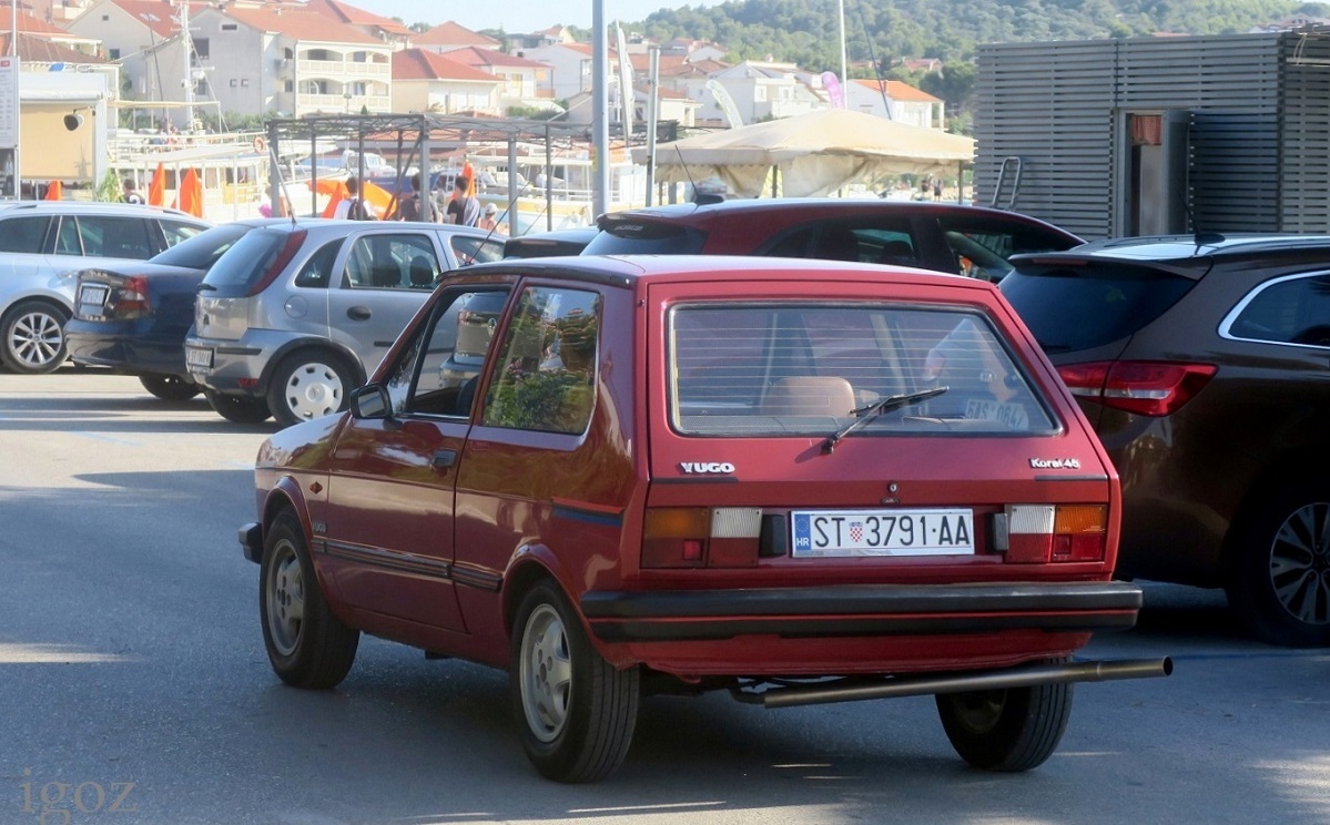 Хорватия, № ST 3791-AA — Zastava Yugo Koral 45 (1G) '80-98