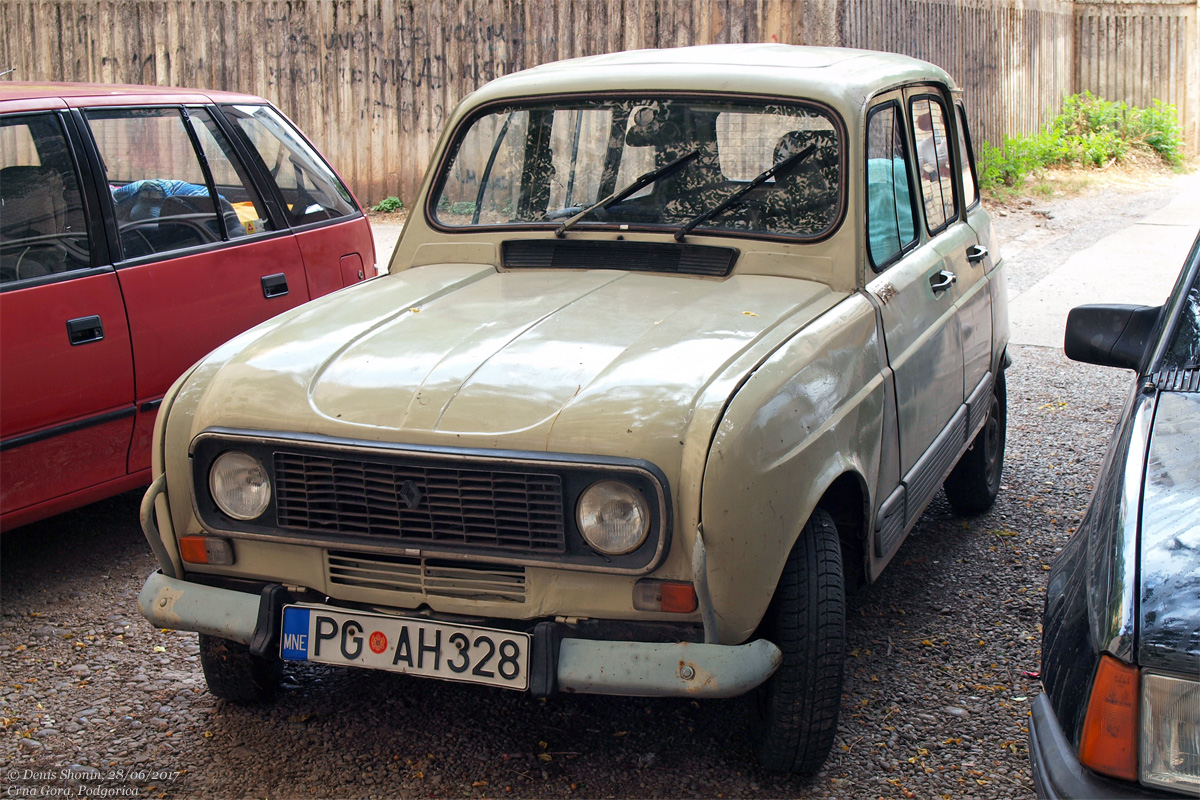 Черногория, № PG AH328 — Renault 4 TL '78-92