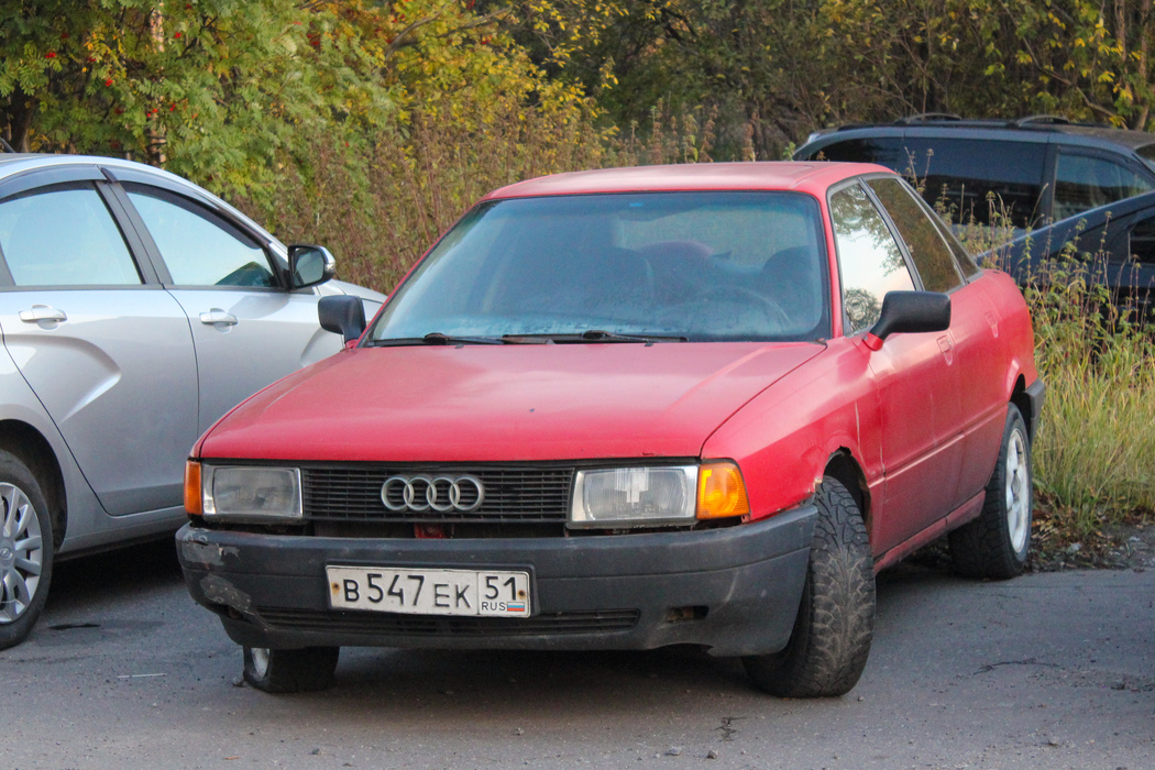 Мурманская область, № В 547 ЕК 51 — Audi 80 (B3) '86-91