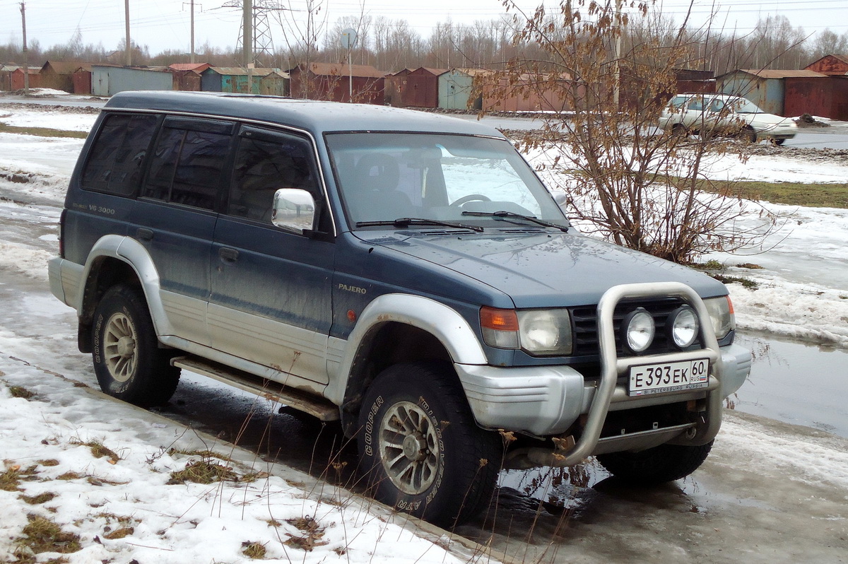 Псковская область, № Е 393 ЕК 60 — Mitsubishi Pajero (2G) '91-97