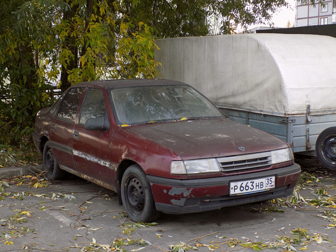 Вологодская область, № Р 663 НВ 35 — Opel Vectra (A) '88-95